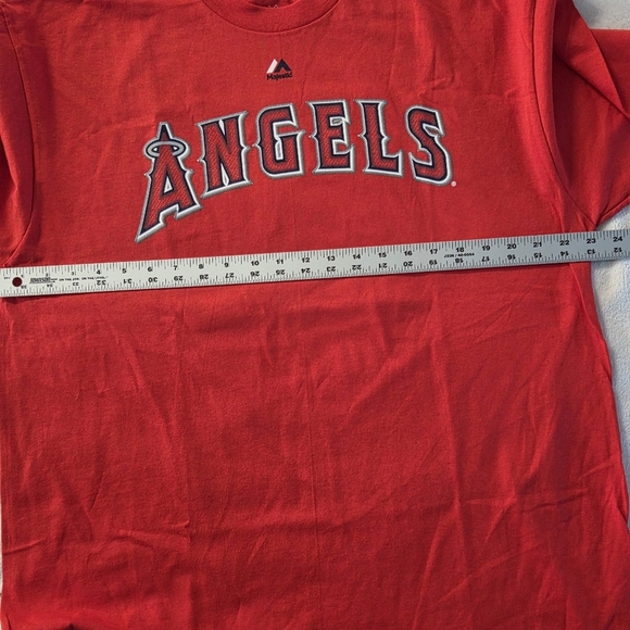 Angels Red Team Lockup Tee MLB Men’s Large Authentic Logo Short Sleeve Shirt NWT - Picture 7 of 8